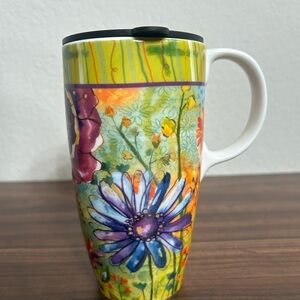 Cypress Floral Ceramic Travel Mug